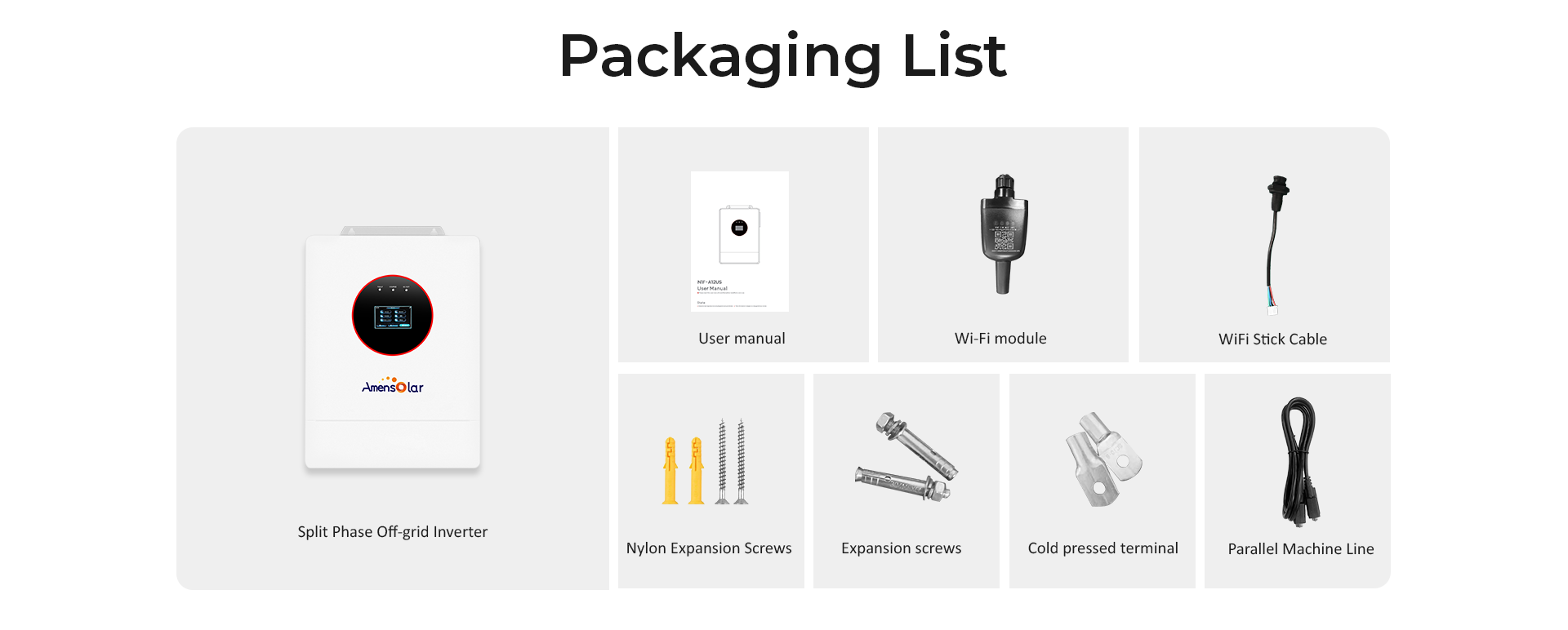 Packaging List